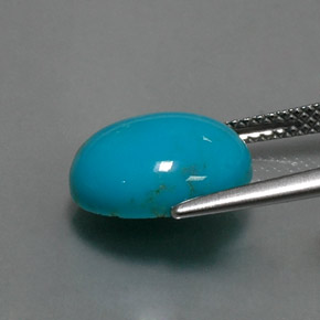 4.03克拉天然绿松石，椭圆形切割，不透明