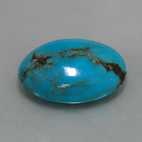 4.14克拉天然绿松石，椭圆形切割，14.1×10.3毫米，不透明