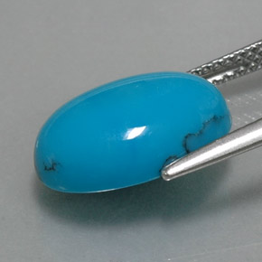 4.88克拉天然绿松石，椭圆形切割，不透明