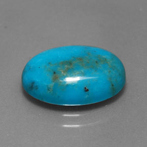 4.40克拉天然绿松石，椭圆形切割，14×10毫米，不透明