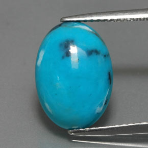 3.86克拉天然绿松石，椭圆形切割，14×9.9毫米，不透明