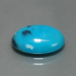 3.86克拉天然绿松石，椭圆形切割，14×9.9毫米，不透明