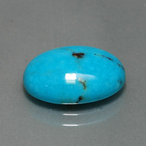 4.22克拉天然绿松石，椭圆形切割，13.9×10.1毫米，不透明