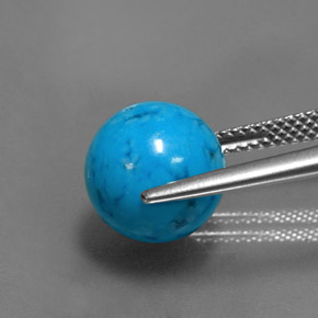 7.80克拉天然绿松石，球形，不透明