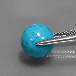 7.72克拉天然绿松石，球形，不透明