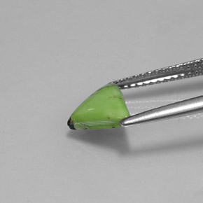 1.07克拉天然绿色绿松石，三角形，10×7.2毫米，不透明