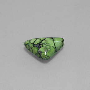 1.23克拉天然绿色绿松石，三角形，10.6×7.7毫米，不透明