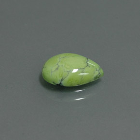 1.75克拉天然绿色绿松石，梨形，10.6×7.6毫米，不透明