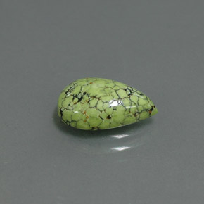 1.83克拉天然绿色绿松石，梨形，11.7×7.9毫米，不透明