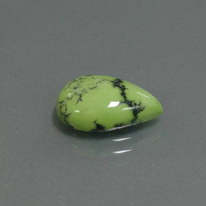 2.60克拉天然绿色绿松石，梨形，12.4×8.6毫米，不透明