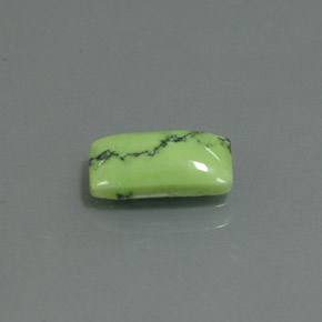 1.26克拉天然绿色绿松石，长方形切工，9.9×5.9毫米，不透明