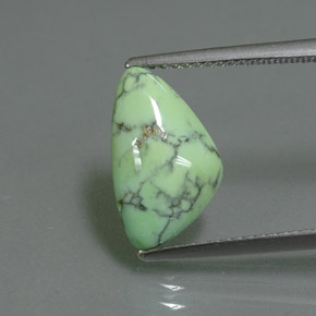 2.71克拉天然绿色绿松石，异形，13.8×8.4毫米，不透明