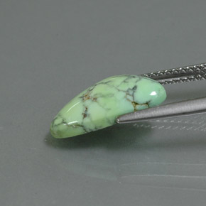 2.71克拉天然绿色绿松石，异形，13.8×8.4毫米，不透明