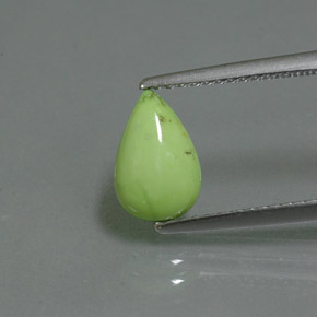 1.11克拉天然绿色绿松石，梨形，9.4×6.1毫米，不透明