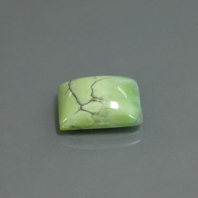 4.75克拉天然绿色绿松石，长方形切工，12.4×10.2毫米，不透明