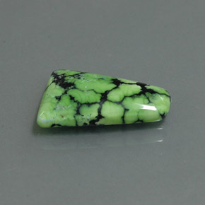 2.84克拉天然绿色绿松石，异形，14.9×10.1毫米，不透明