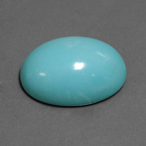 11.14克拉天然绿松石，椭圆形切割，18.3×13.3毫米，不透明
