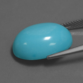 11.44克拉天然绿松石，椭圆形切割，不透明