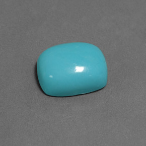 2.55克拉天然绿松石，垫形剪裁，10.2×8.2毫米，不透明
