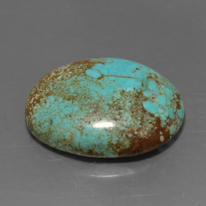 12.94克拉天然绿色绿松石，椭圆形切割，21.2×17.1毫米，不透明