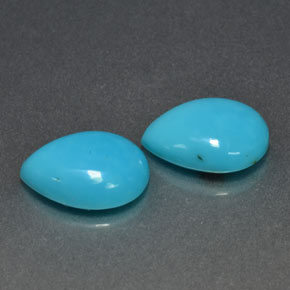 天然绿松石，梨形，10.1×7.9毫米，不透明