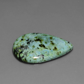 8.44克拉天然绿色绿松石，梨形，23.4×15.5毫米，不透明
