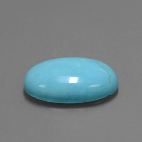 3.70克拉天然绿松石，椭圆形切割，15.5×9.9毫米，不透明