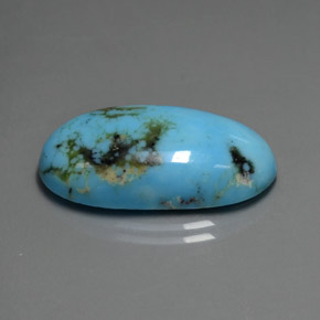 14.23克拉天然绿松石，椭圆形切割，26×13.8毫米，不透明