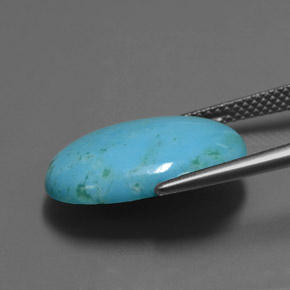 5.65克拉天然绿松石，椭圆形切割，不透明