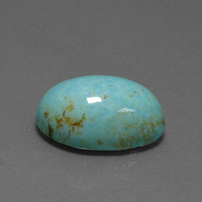 6.68克拉天然绿松石，椭圆形切割，16.4×10.9毫米，不透明