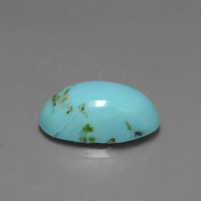 2.94克拉天然绿松石，椭圆形切割，13.8×8.2毫米，不透明