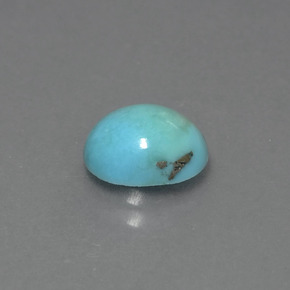 1.27克拉天然绿色绿松石，椭圆形切割，8.3×6.9毫米，不透明