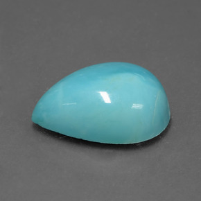 5.14克拉天然绿松石，梨形，15.4×11.2毫米，不透明