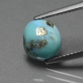 1.83克拉天然绿松石，异形，8.9×8.3毫米，不透明
