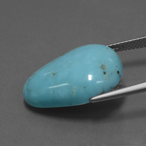 16.07克拉天然绿松石，梨形，不透明