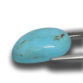 7.21克拉天然绿松石，异形，16×12.3毫米，不透明