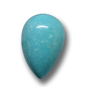 4.42克拉天然绿松石，梨形，15.3×10.1毫米，不透明