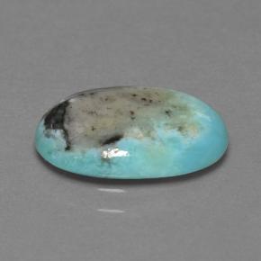 2.72克拉天然绿松石，椭圆形切割，13.3×9.2毫米，不透明