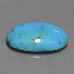 4.42克拉天然绿松石，椭圆形切割，16.2×10.9毫米，不透明