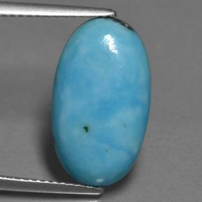 5.20克拉天然绿松石，椭圆形切割，17.5×10.1毫米，不透明