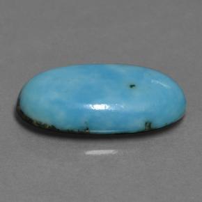 5.20克拉天然绿松石，椭圆形切割，17.5×10.1毫米，不透明