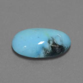 2.40克拉天然绿松石，椭圆形切割，12.6×8.4毫米，不透明