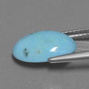 2.40克拉天然绿松石，椭圆形切割，12.6×8.4毫米，不透明