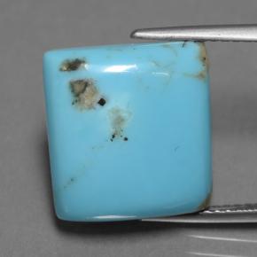 9.94克拉天然绿松石，方形，13.9×13毫米，不透明