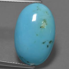 8.57克拉天然绿松石，椭圆形切割，19.9×12.9毫米，不透明