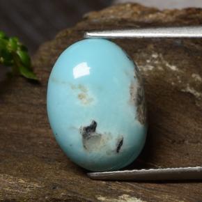 4.19克拉天然绿松石，椭圆形切割，不透明