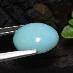 1.11克拉天然绿松石，椭圆形切割，8.8×7.2毫米，不透明