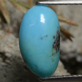 1.34克拉天然绿松石，异形，11.9×6.8毫米，不透明