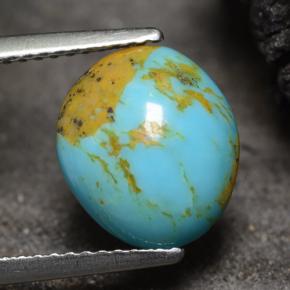 2.22克拉天然绿松石，异形，11×9.6毫米，不透明