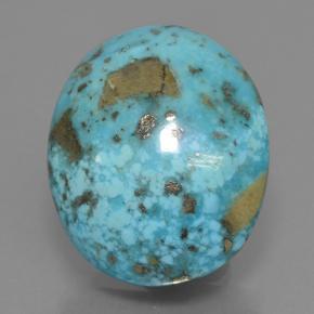 39.07克拉天然绿松石，椭圆形切割，24.7×20.9毫米，不透明